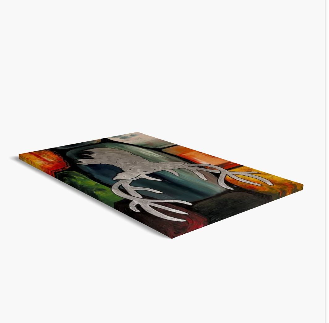 Silver Buck Canvas Print