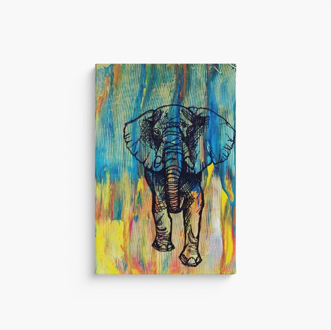 Dazed Elephant Canvas Print